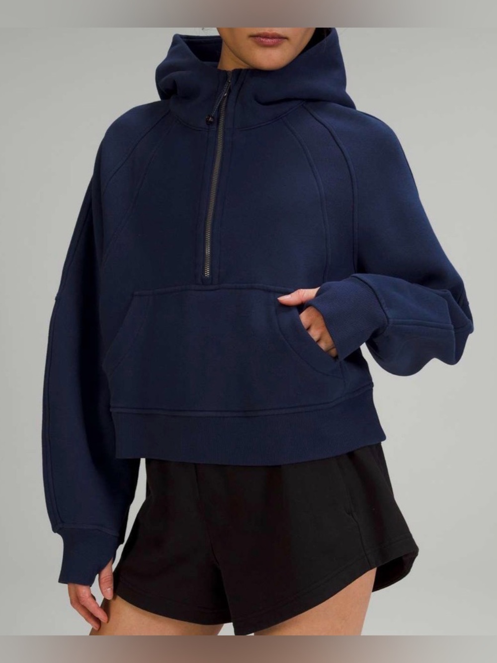 Lululemon Scuba Long Sleeve Logo Hooded Oversized Half-Zip Hoodie Jacket - Picture 4 of 11